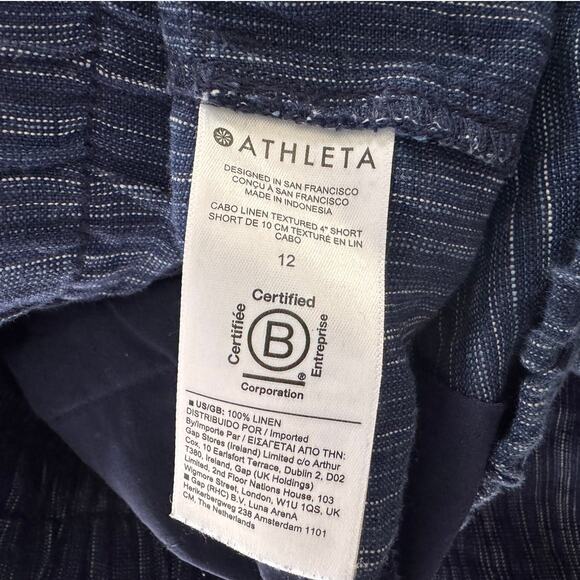 Athleta Cabo Linen Textured Shorts Size 12 - Picture 6 of 12